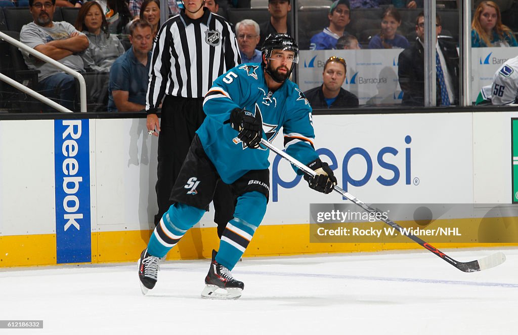 Vancouver Canucks v San Jose Sharks