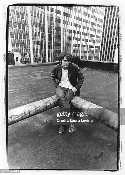 Alex Chilton on the roof of the Iroquois Hotel, New York City.