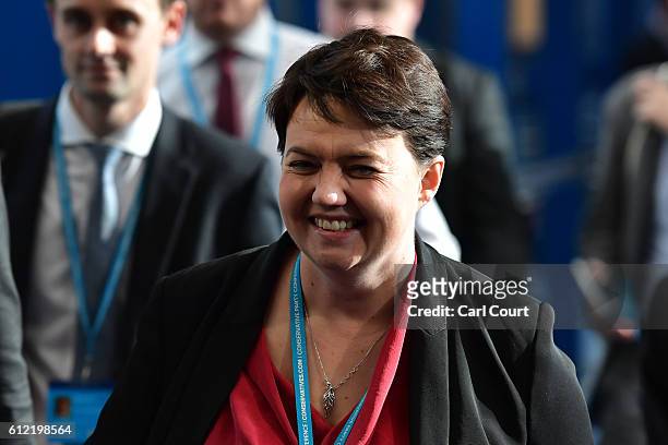 Leader of the Scottish Conservative Party, Ruth Davidson, walks to the conference centre on the second day of the Conservative Party Conference 2016...