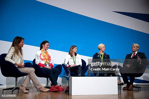 Dame Sarah Storey, Britain's most successful female Paralympian, Helen Richardson-Walsh, hockey gold medalist, rower Vicky Thornley, and Andrew...