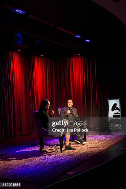 Steve Aoki interviewed by Robin Nixon at The GRAMMY Museum on September 28, 2016 in Los Angeles, California.