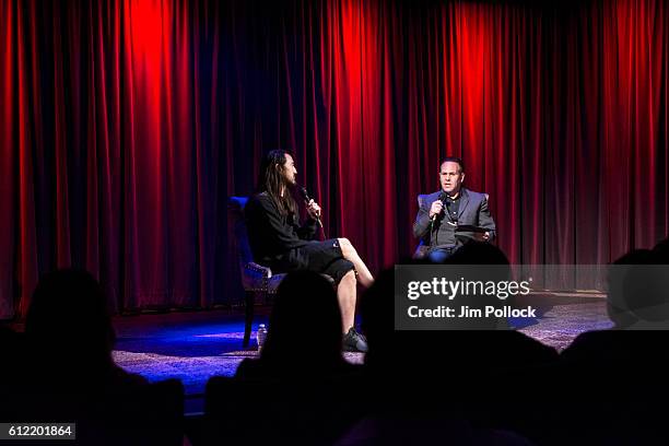 Steve Aoki interviewed by Robin Nixon at The GRAMMY Museum on September 28, 2016 in Los Angeles, California.