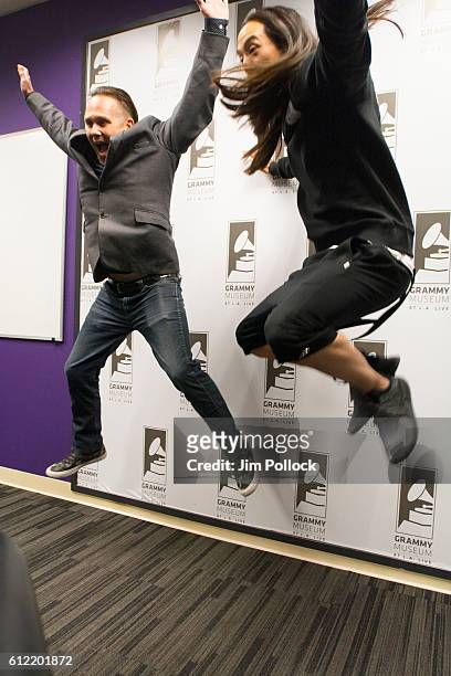Robin Nixon and Steve Aoki at The GRAMMY Museum on September 28, 2016 in Los Angeles, California.