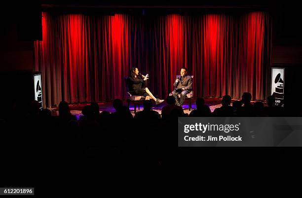 Steve Aoki interviewed by Robin Nixon at The GRAMMY Museum on September 28, 2016 in Los Angeles, California.