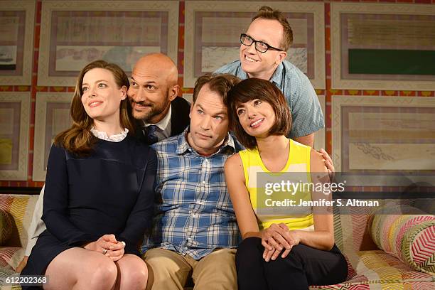 Cast of "Don't Think Twice" are photographed for Los Angeles Times on July 18, 2016 at the Crosby Street Hotel in New York City. PUBLISHED IMAGE.