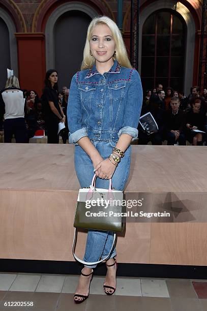 Camille Seydoux attends the Sonia Rykiel show as part of the Paris Fashion Week Womenswear Spring/Summer 2017 on October 3, 2016 in Paris, France.