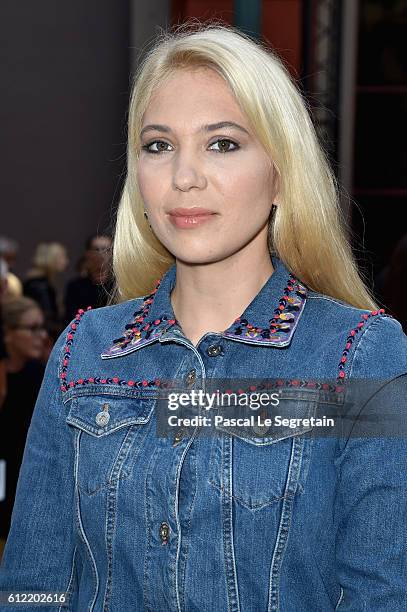 Camille Seydoux attends the Sonia Rykiel show as part of the Paris Fashion Week Womenswear Spring/Summer 2017 on October 3, 2016 in Paris, France.