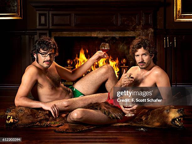 Bret McKenzie and Jemaine Clement of Flight of the Conchords are photographed for Maxim Magazine in 2008.