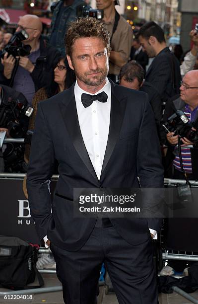 Gerard Butler arriving at the GQ Men of the Year Awards at the Royal Opera House in London