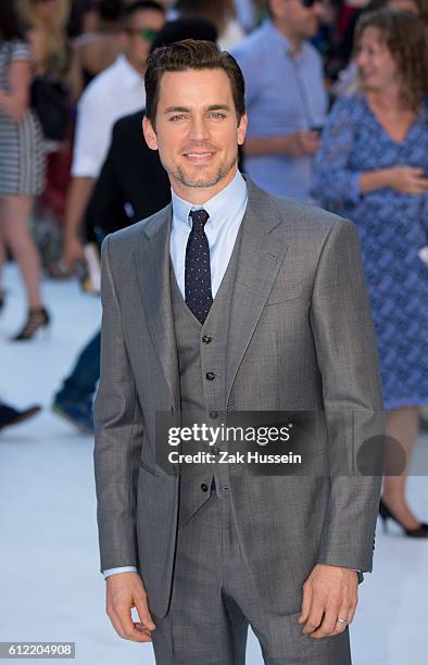 Matt Bomer arriving at the European Premiere of Magic Mike XXL in Leicester Square, London.