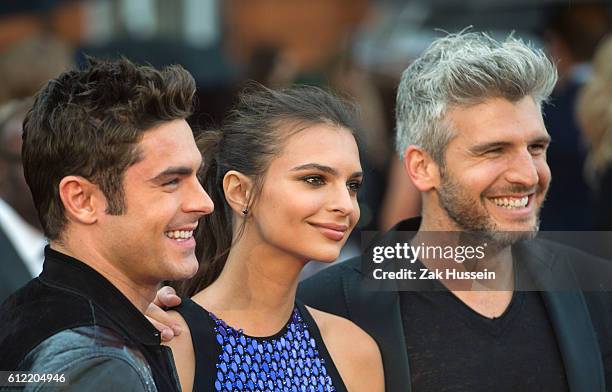 Zak Efron, Emily Ratajkowski and Max Joseph arriving at the European Premiere of We Are Your Friends at the Ritzy Brixton in London.