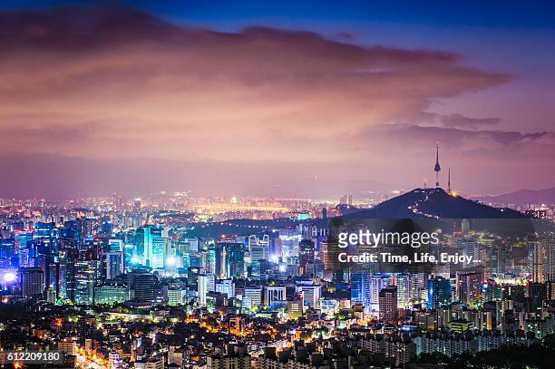 scenes of seoul at ansan - seoul street stock pictures, royalty-free photos & images