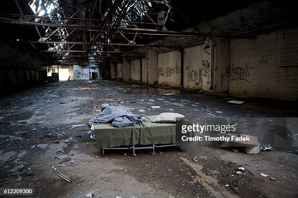 Evidence of homeless people living or sleeping in the abandoned factories. The decades-long decline of the U.S. Automobile industry is acutely...