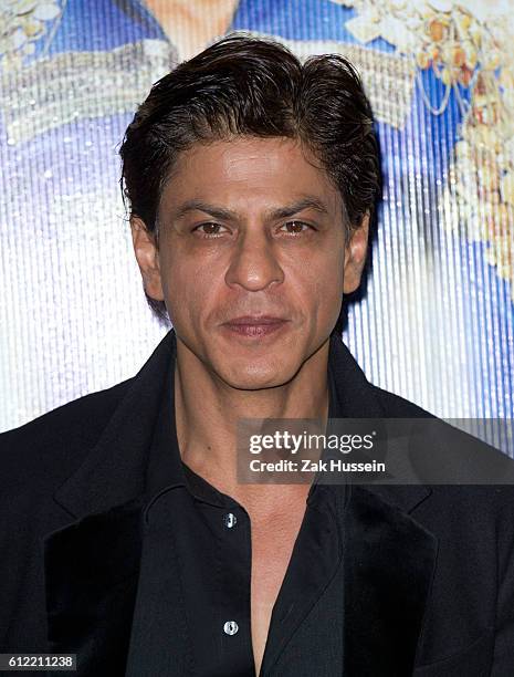 Shah Rukh Khan attending the Happy New Year-SLAM photocall in London.