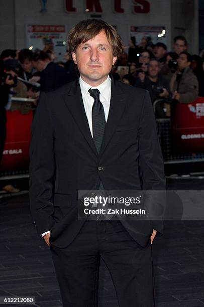Daniel Pemberton arriving at the gala screening of Steve Jobs on the closing night of the BFI London Film Festival