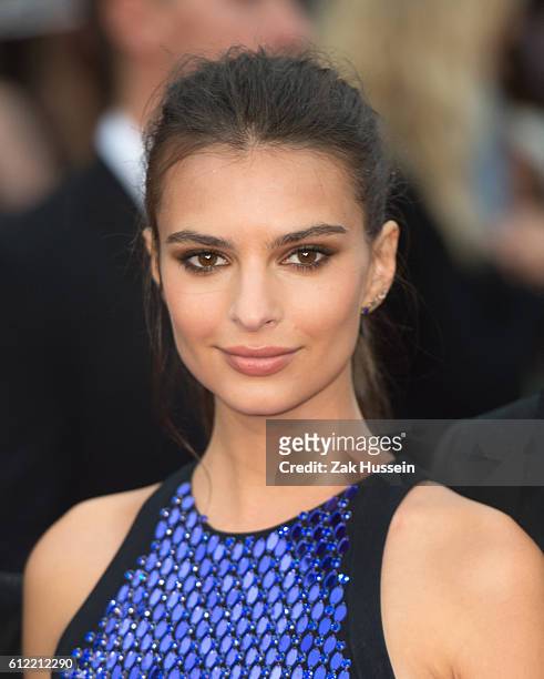Emily Ratajkowski arriving at the European Premiere of We Are Your Friends at the Ritzy Brixton in London.
