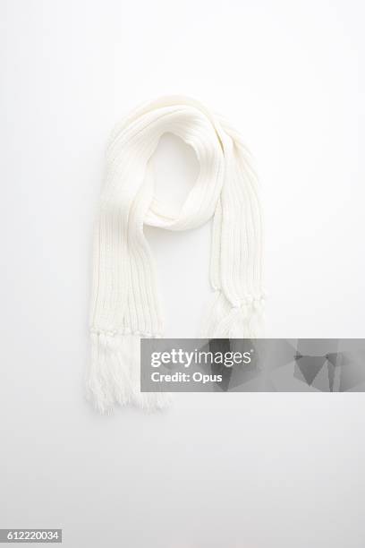 a cream colored scarf - schal freisteller stock-fotos und bilder