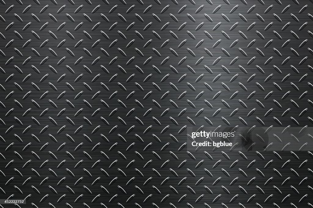 Hintergrund der Metall-Diamant-Platte in schwarzer Farbe