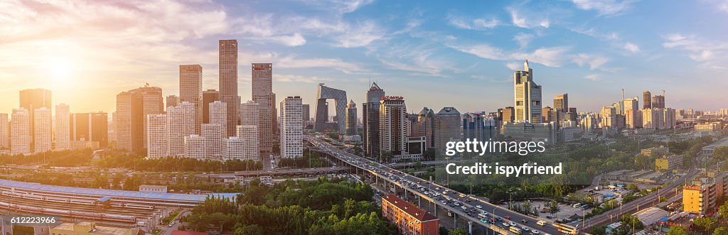 Beijing Central Business district buildings skyline, China cityscape