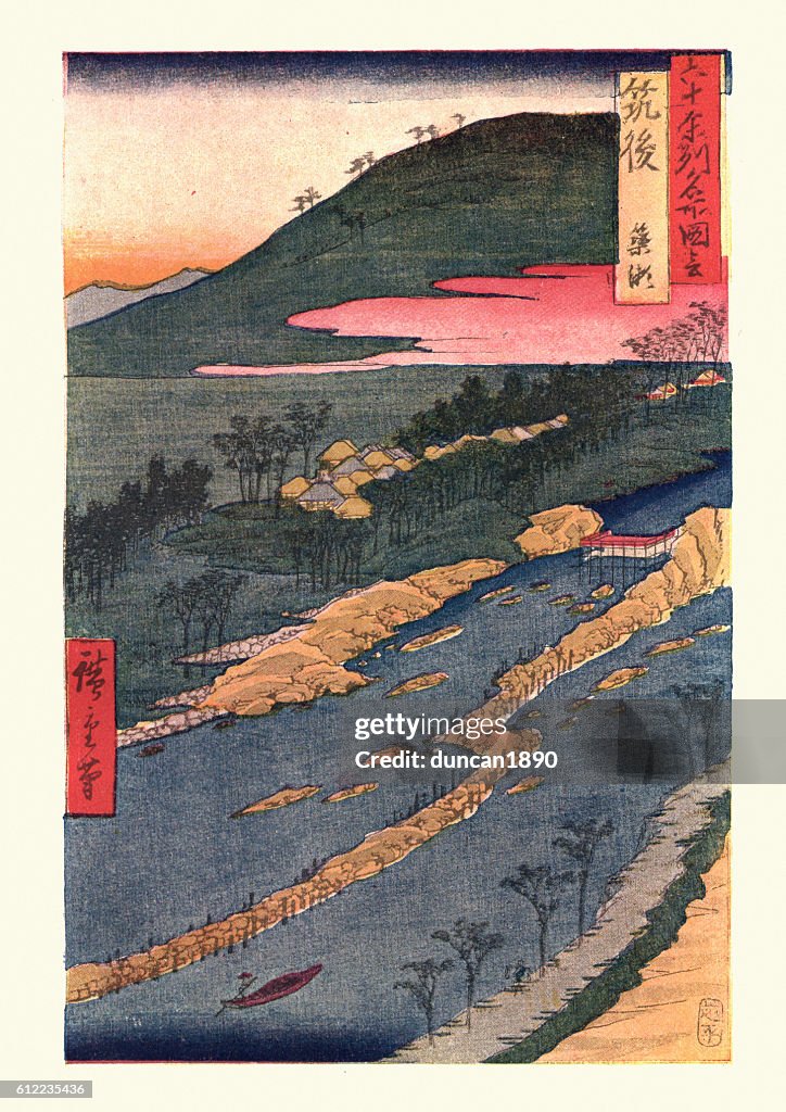 Japanese Landscape by Hiroshige