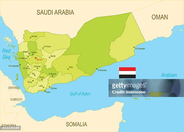 stockillustraties, clipart, cartoons en iconen met yemen - persian gulf countries
