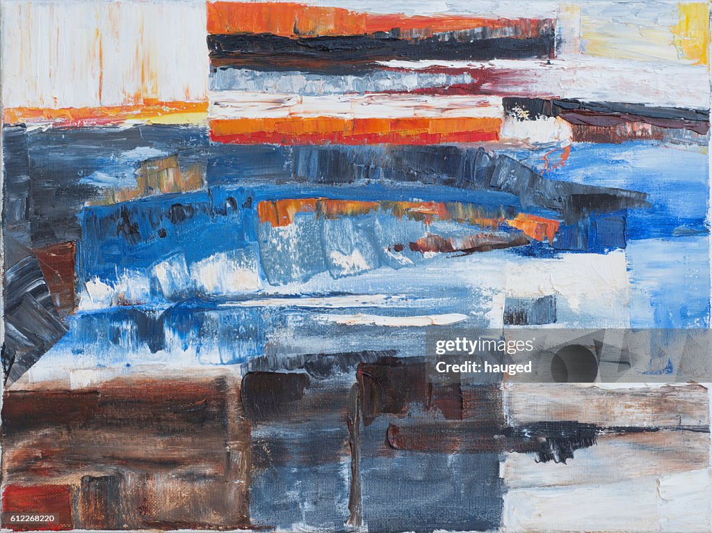 Abstract oil on canvas background