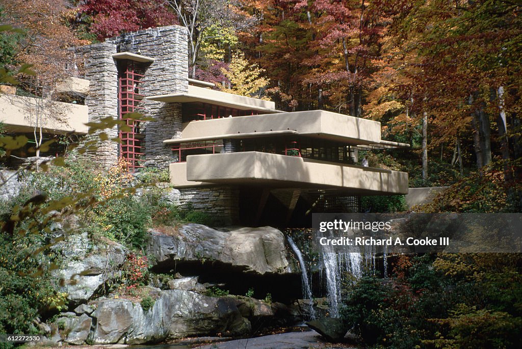 Exterior of Fallingwater by Frank Lloyd Wright