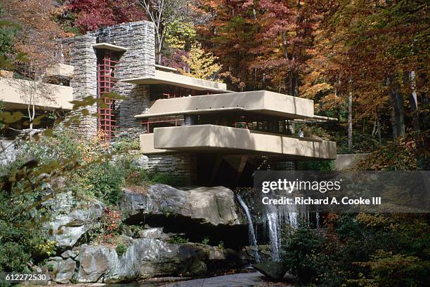 Exterior of Fallingwater by Frank Lloyd Wright