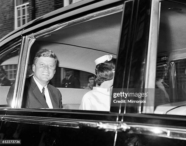 Second day of the visit of American President John F Kennedy and his wife Jackie to London, England. The President and his wife leave the London home...