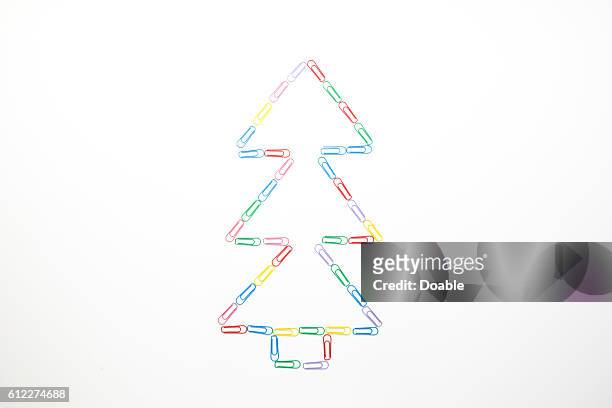 Christmas tree made out of paper clips