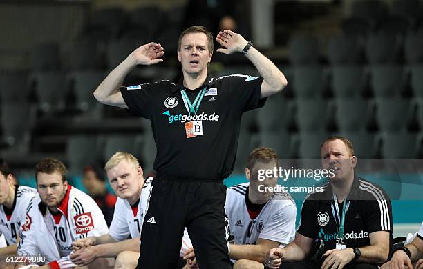 Martin Heuberger , Trainer Deutschland Handball Männer Weltmeisterschaft Achtelfinale : Deutschland - Mazedonien mens handball worldchampionchip last...