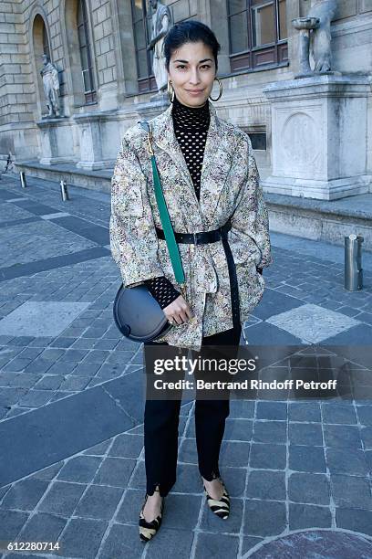 Caroline Issa attends the Sonia Rykiel show as part of the Paris Fashion Week Womenswear Spring/Summer 2017 on October 3, 2016 in Paris, France.