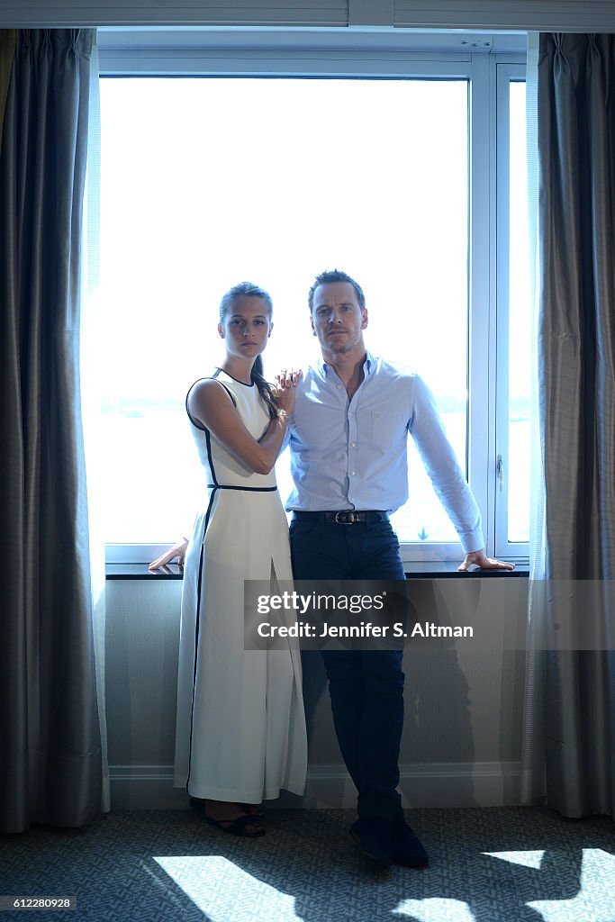 Michael Fassbender and Alicia Vikander, Los Angeles Times, August 28, 2016