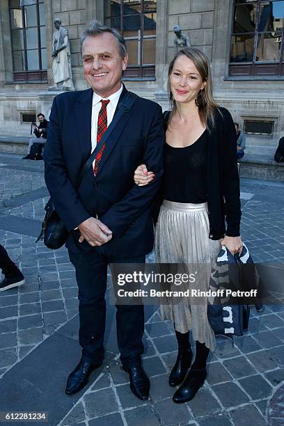 Stylist Jean-Charles de Castelbajac and Pauline de Drouas attend the Sonia Rykiel show as part of the Paris Fashion Week Womenswear Spring/Summer...