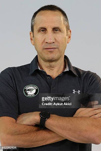 David Blatt, Head Coach of Darussafaka Dogus Istanbul poses during the 2016/2017 Turkish Airlines EuroLeague Media Day at Volkswagen Arena on...