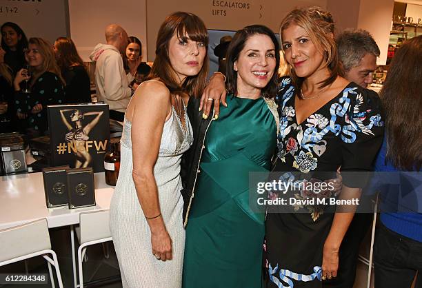 Jemima French, Sadie Frost and Azzi Glasser attend the launch of "S&X Rankin", a new fragrance collaboration between photographer Rankin and...