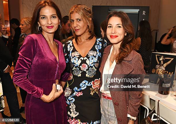 Yasmin Mills, Azzi Glasser and Lauren Kemp attend the launch of "S&X Rankin", a new fragrance collaboration between photographer Rankin and fragrance...