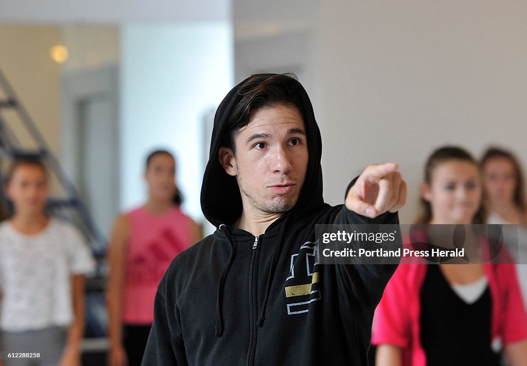 Jon Rua Choreographer Jon Rua speaks to students while teaching a class at ...