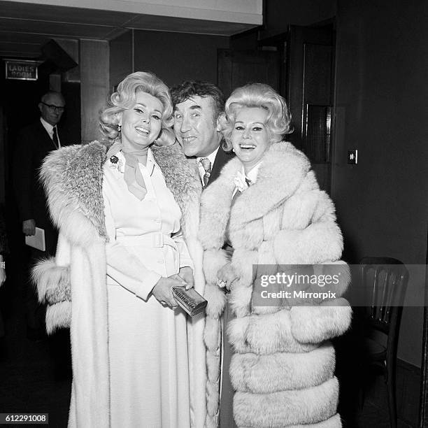 Frankie Howerd, took the two Gabor sisters Eva and Zsa Zsa, out for a different evening's entertainment watching greyhound racing at White City. The...