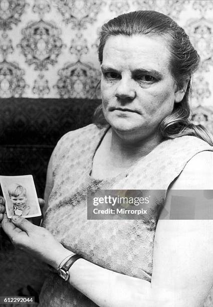 Mrs Winifred Johnson, aged 42, mother of missing boy Keith Bennett, 21st January 1978. The Moors murders were carried out by Ian Brady and Myra...