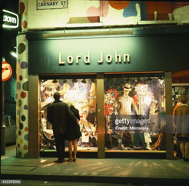Street scene in Carnaby Street, London. December 1967.