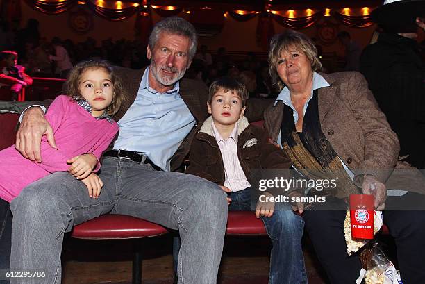 Paul Breitner and wifeHildegard Breitner during the Bayern Munich Christmas Party at Circus "Krone" in Munich, Germany.