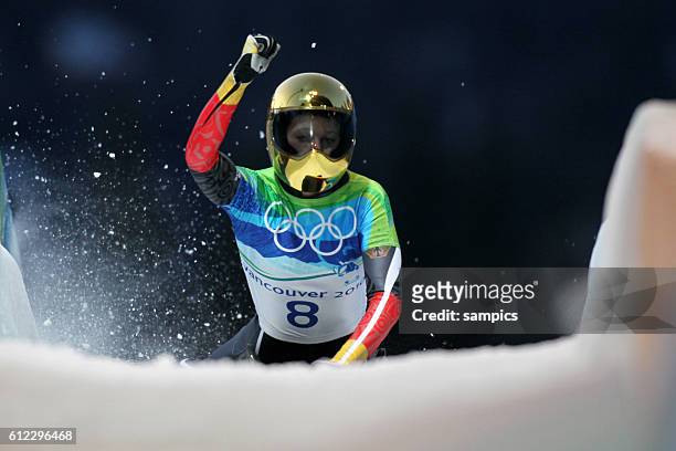 Anja Huber GER Bronze Skeleton Olympische Winterspiele in Vancouver 2010 Kanada olympic winter games Vancouver 2010 canada