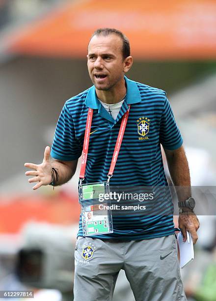 Braslien Trainer Kleiton Lima Gruppe D Brasilien 0 FifA Frauen Fussball WM Weltmeisterschaft 2011 in Deutschland FIFA women football world cup 2011...