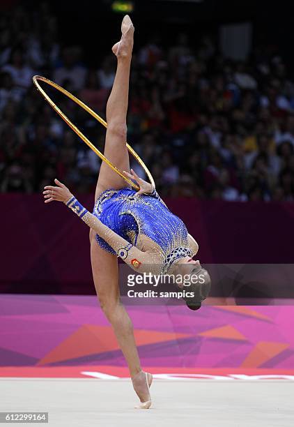 Evgeniya Kanaeva Olympische Sommerspiele 2012 London : Rhythmische Gymnastik Einzel Reifen Wembley Arena Olympic Summer Games 2012 London :...