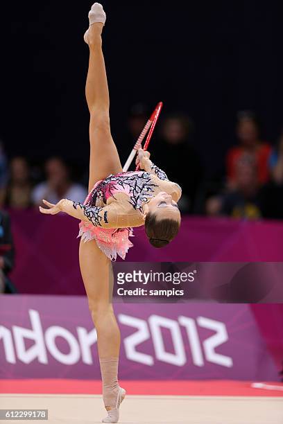 Silviya Mitieva 8 BUL ) Olympische Sommerspiele 2012 London : Rhythmische Gymnastik Einzel Reifen Wembley Arena Olympic Summer Games 2012 London :...