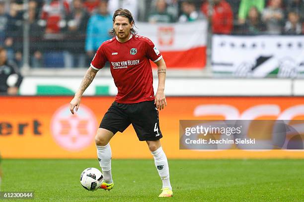 Stefan Strandberg of Hannover during the Second Bundesliga match between Hannover 96 and FC St. Pauli at HDI-Arena on October 1, 2016 in Hanover,...