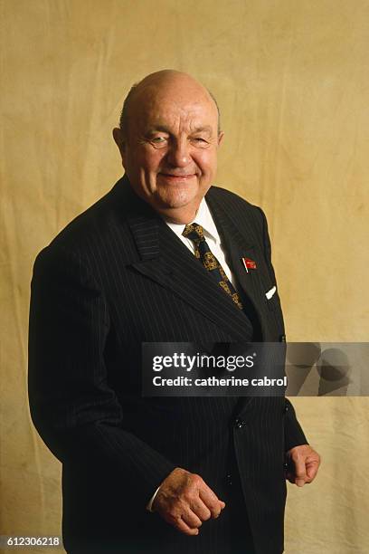 French actor Bernard Blier for the film "Twist Again in Moscow" , directed by Jean-Marie Poire.