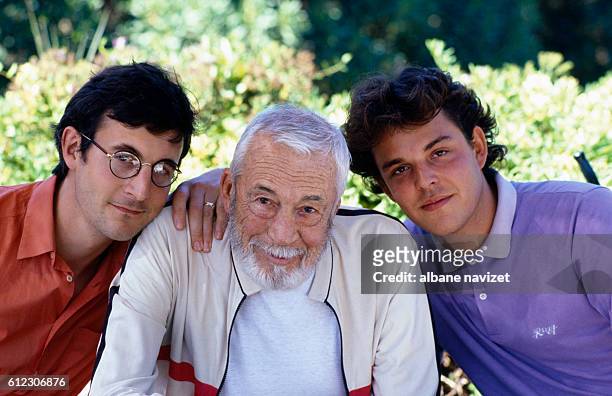 American director, screenwriter and actor John Huston and his sons Walter Antony "Tony" Huston , and Danny Huston .