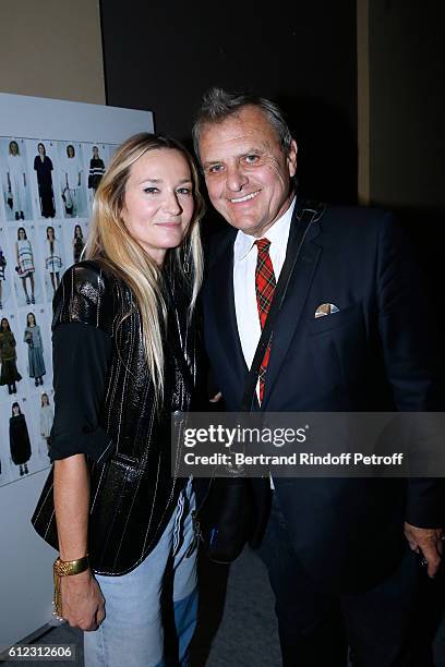 Stylist Julie de Libran and Jean-Charles de Castelbajac pose after the Sonia Rykiel show as part of the Paris Fashion Week Womenswear Spring/Summer...